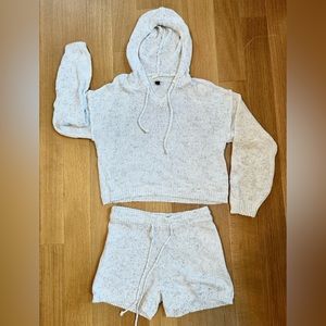 Universal Thread Matching Knit Hoodie & Shorts Set